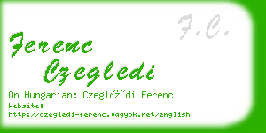 ferenc czegledi business card